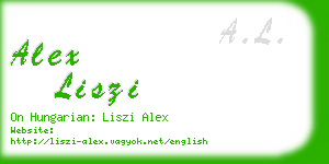 alex liszi business card